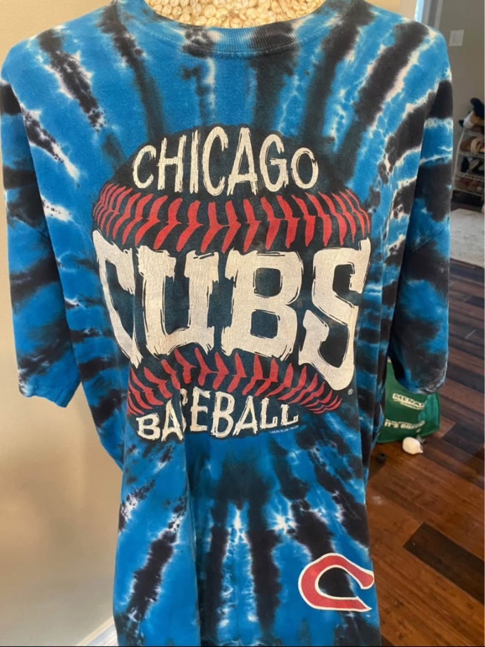 Liquid Blue Chicago Cubs Tie-Dye Tee - Blue/Black/Red
